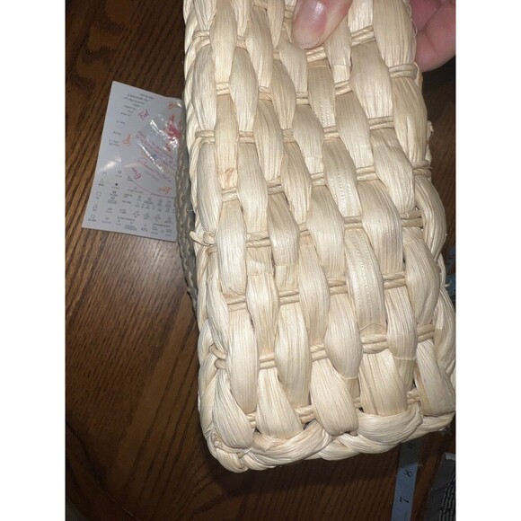 Quacker Factory Straw Purse Corn Husk USA Patriotic Flag Handbag New - Picture 5 of 12